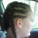 4 Cornrows W/ 4 Strand Braid