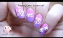 Wiggle eyes nail art tutorial for Valentine's Day
