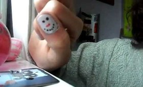 Easy Snowman Nails for long and short nails