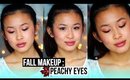 Peachy Eye Makeup Tutorial // Fall Makeup Look