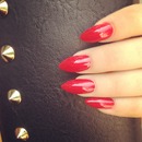 Hot red nails