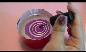 Purple and gold WATER MARBLE