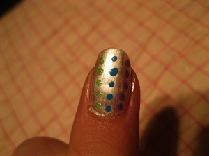 Dotted Nails-cool colors
