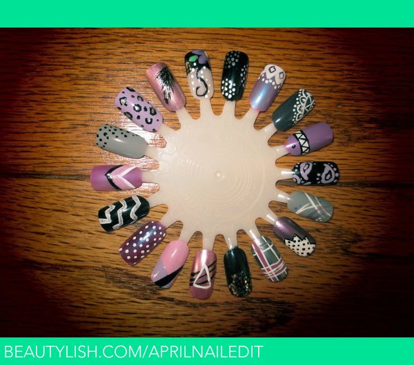 Purple and Black Nail Wheel | April G.'s (aprilnailedit) Photo | Beautylish