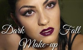 Fall make-up tutorial | Dark lips & dark eyes