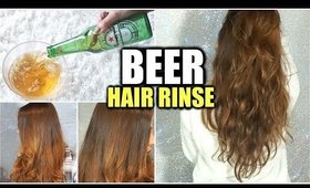 BEER HAIR RINSE! │WASH YOUR HAIR WITH BEER FOR SOFTER, SILKIER AND SHINIER HAIR│ DIY BEER HAIR MASK!