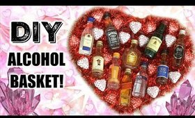 DIY VALENTINE'S DAY ALCOHOL GIFT BASKET! │ UNDER $30 GIFT IDEA