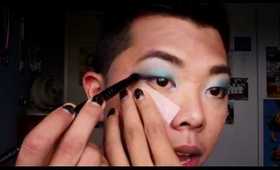 Black and Electric Blue Dramatic Eye Look