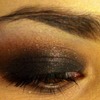 smokey eye with golds 