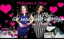 GET READY WITH ME- VALENTINE'S DAY Hair,Makeup,2 Outfits