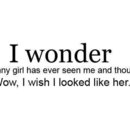 I wonder....