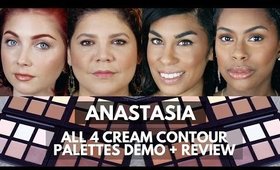 Anastasia Beverly Hills Cream Contour Kit Tutorial/Review + Demo Of Fair, Light, Medium and Deep Kit