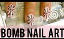 Bomb Nail Art in under 10 Minutes!! | Stamping on Acrylic Nails