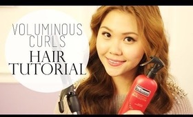 VOLUMINOUS CURLS HAIR TUTORIAL ♥ Ft. NuMe 35 MM Curling Wand | ANGELLiEBEAUTY