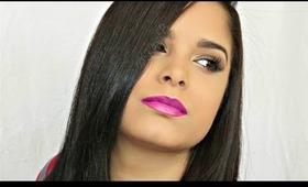 Brown Smoky Eye with Purple Lips Makeup Tutorial!