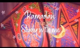 Ramadan🌙 finals study with me 🌘 real time w/ relaxing music | Reem
