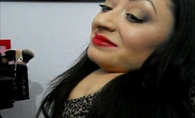 =GRWM= USING NUDE TUDE PALETTE WITH RED LIPS