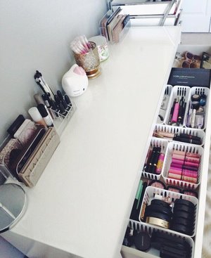 This is a picture that I have taken to show the progress of my makeup collection. 
