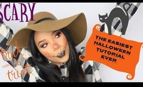 Easy Scarecrow Makeup | Halloween makeup| Leiydbeauty
