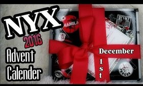 NYX Cosmetics 2016 Advent Calender Unboxing | Day 1