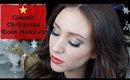 Classic Gold Christmas Makeup Tutorial and Giveaway!!