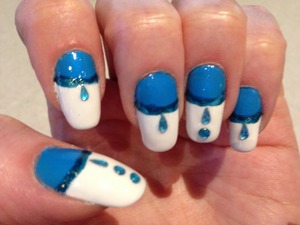 Found this design while scouting the web. Created with Top Speed Spirit and Orly Skinny Dip.