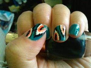 first time trying the ikat nails style!!! I think I did pretty good