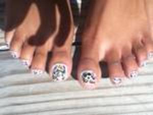 cheetah print toe nails