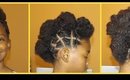 Cute Twisted Natural Hair Updo Mohawk Hairstyle on Natural Hair || Vicariously Me