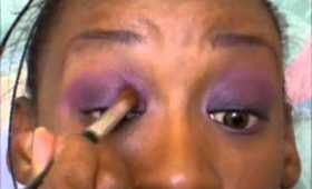 bright purple smokey eye tutorial