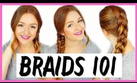 BRAIDS 101! How to French Braid, Dutch Braid, Fishtail & Rope Braid!