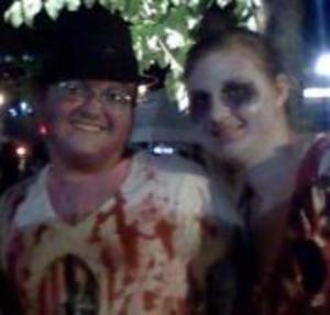 Me and my best friend at a Zombefest.