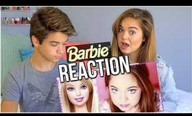 REACTION TO 17 MILLION VIEWS BARBIE MAKEUP TUTORIAL WITH MY BROTHER