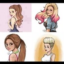 Celebrities cartoon hair
