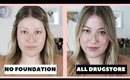 Drugstore Makeup Tutorial With No Foundation | "No Makeup" Makeup