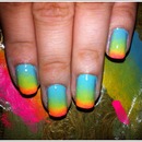 Ombre nails, rainbow