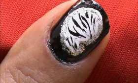 Fancy Zebra Stripes how to short nails designs to do at home easy nail art for beginners tutorial