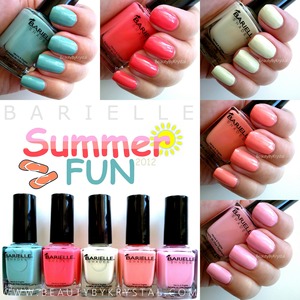 Complete swatches and review on my blog:: http://www.beautybykrystal.com/2013/05/barielle-summer-fun-2012-collection.html