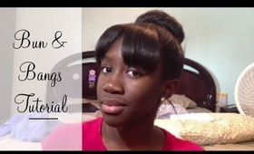 Poppin' Sock Bun & Bangs Hair Tutorial !