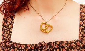 DIY Pretzel Clay Necklace