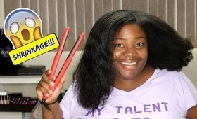 Quick Flat Iron and High Bun on Natural Hair