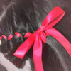 Pink Ribbon French Braided Hairstyle youtube tutorial