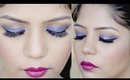 New Year's Eve Party Makeup Tutorial | Glitter Purple Makeup |SuperPrincessjo