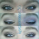 Soft gradient shadow with cat eye liner...