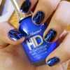 HD blue with black shatter mani!