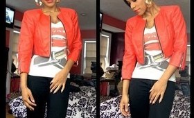 OOTD: Hooker Red Cropped Jacket