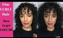 Fine Curly Hair & How to get Volume