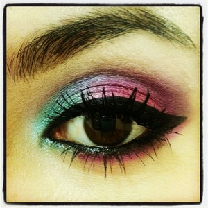 My colorful makeup look