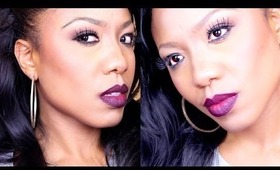 Get Ready With Me 2014 | Khloe Kardashian Inspired | BOLD Dark Lips & BIG Waves