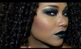 Wild Black Sunset| Black Lips Dramatic Smokey Eyes